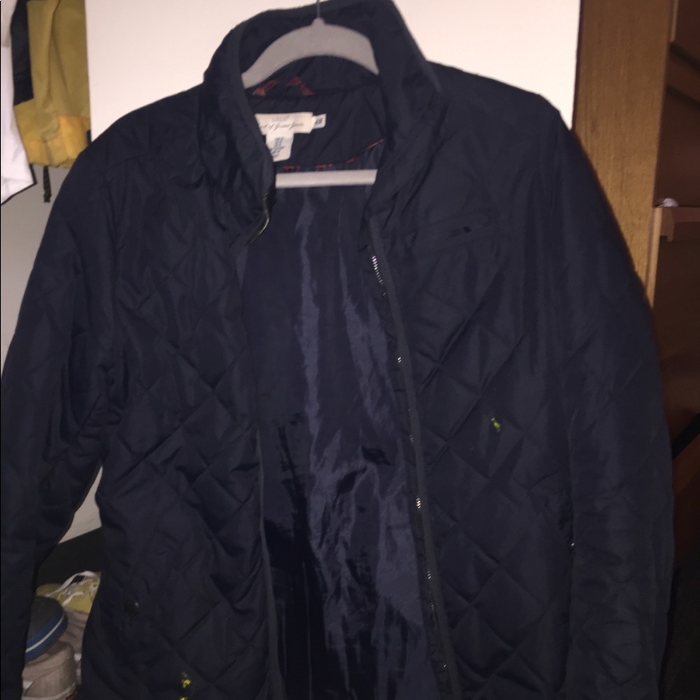 Navy blue quilted jacket